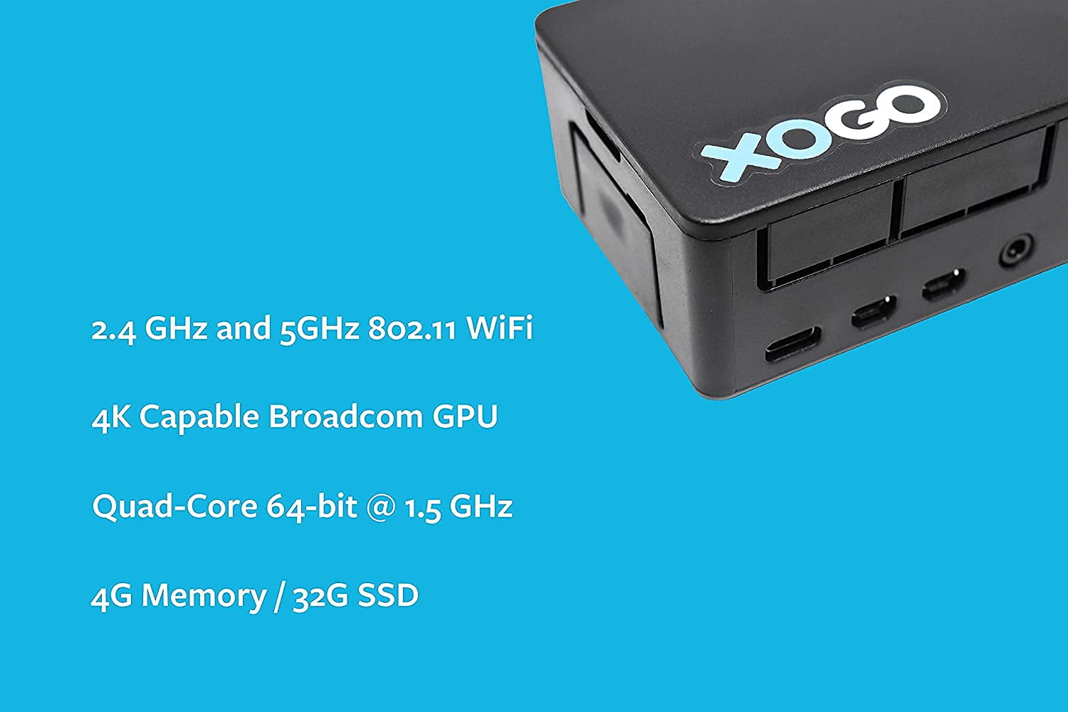 XOGO Mini Digital signage player GB RAM Qualcomm Snapdragon 410  16 GB Windows 10 IoT Core 1080p