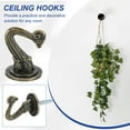 thumbnail image 4 of Uxcell Swag Hooks Heavy Duty Ceiling Hooks with Hardware Installation for Plants and Chandeliers Bronze, 4 of 7