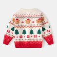 thumbnail image 5 of Boys Christmas Teddy Bear Sweater,Long Sleeve Crew Neck Fair Isle Knit Pullover Top for 2-7 Years, 5 of 5