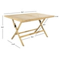 thumbnail image 3 of SAFAVIEH Akita Contemporary Modern Outdoor Patio Folding Table, Natural/White, 3 of 15