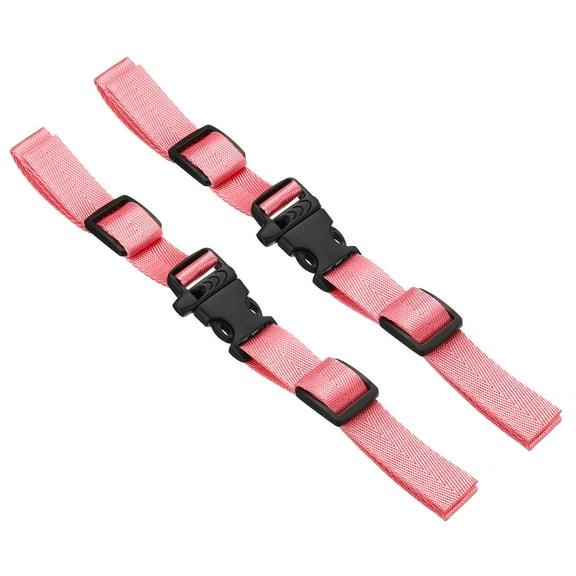 Uxcell Backpack Belt Strap, 2 Pack Nylon Webbing Adjustable Replacement Waist Strap with Quick Release Buckle, Pink