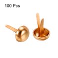 thumbnail image 3 of Unique Bargains 12x19mm Mini Brads Round Paper Fasteners for Art Crafting, Rose Gold 100pack, 3 of 5