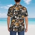 thumbnail image 5 of Men's Short Sleeve Hawaiian Shirt Tropical Print Casual Button Down Aloha Shirt, 5 of 8