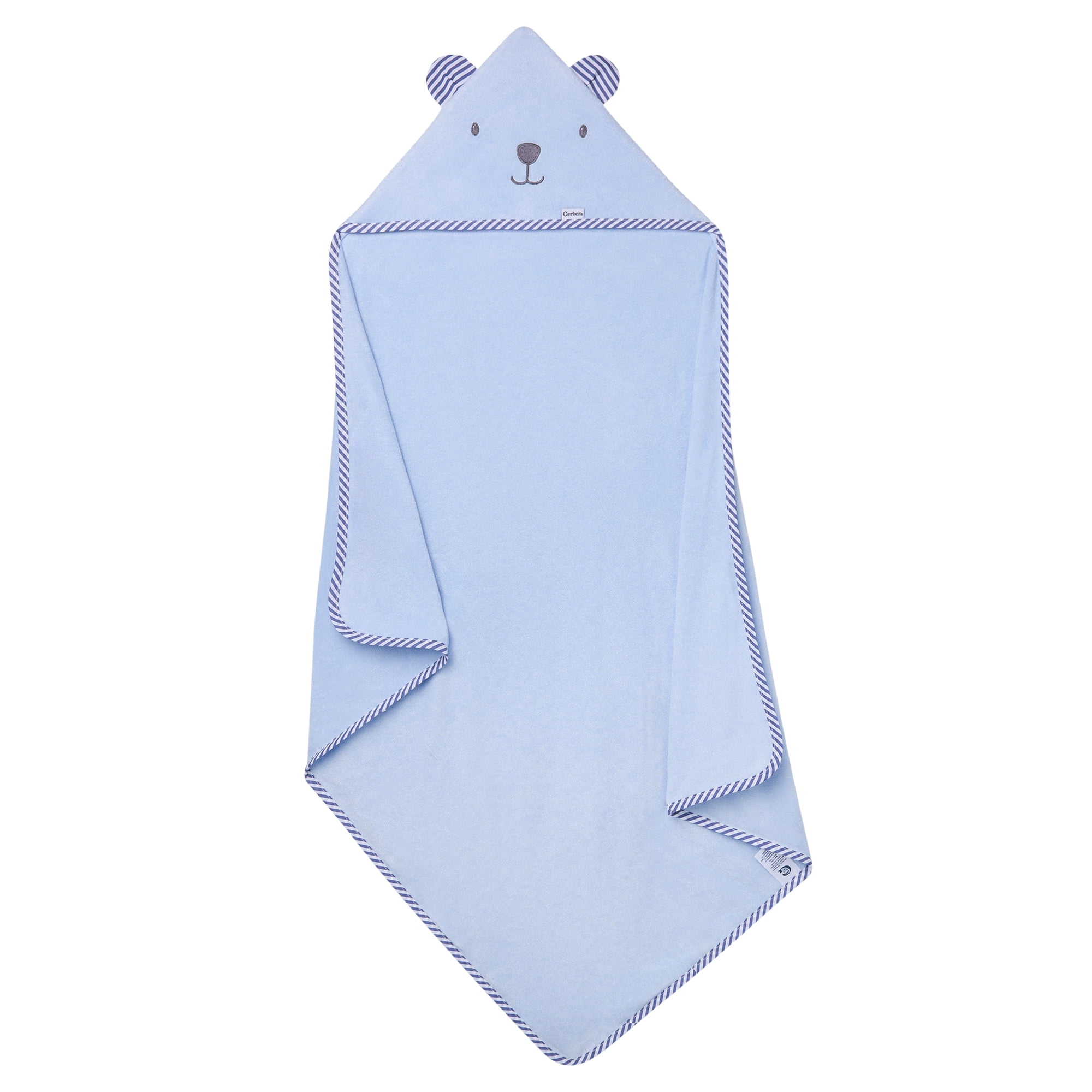 Gerber Baby Boy Blue Absorbent Hooded Towel, One Size
