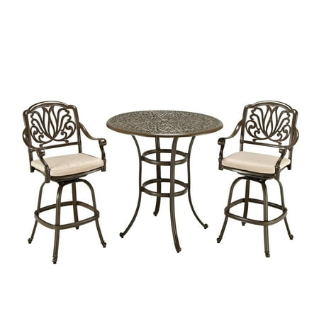 Floral Blossom Taupe 3PC Bistro Set
