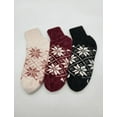 thumbnail image 3 of Snuggle Feet Women's Chenille Sherpa Booties, Grippers, 3 of 4