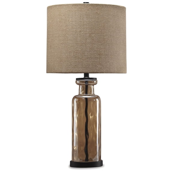 Bowery Hill Contemporary 28.75"H x 13"W x 13"D Glass Table Lamp in Champagne