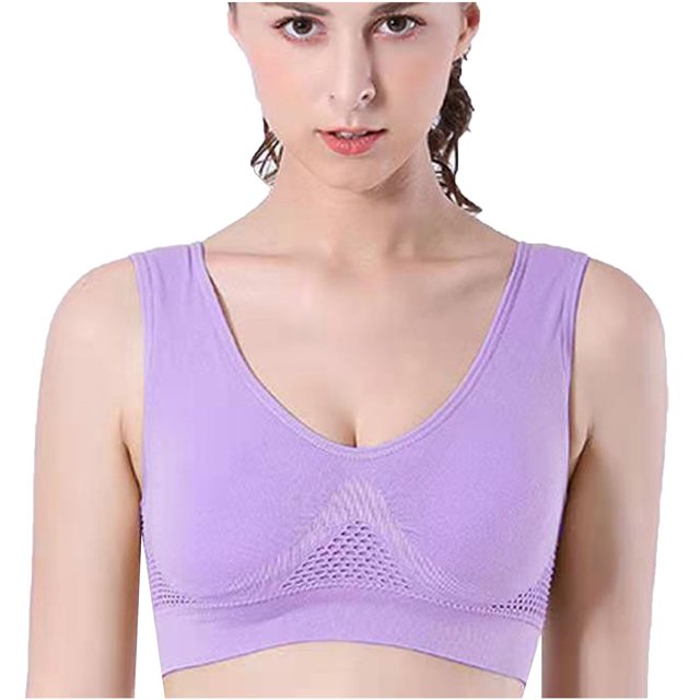 Sujetador deportivo para mujer sin anillo de acero sin soporte para el pecho Yoga Running Vest Fridja nalpqowj8487