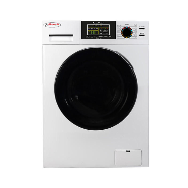 Pinnacle Appliances Clothes Washer 21-835 XL Front Load; White/2.2 Cubic Foot Stainless Steel Drum; 18 Pound Maximum Load Capacity; 15 Wash Cycle; 110 Volt/13 Amp; Stackable Mounting