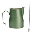 thumbnail image 1 of Chendee Coffee Milk Frothing Pitcher 450Ml Espresso Steaming Pitcher Stainless Steel,Green, 1 of 6