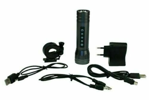 Magic Music Torch Bicycle LED Flashlight With Alarm & MP3 Player - Bike Light with MP3 Player