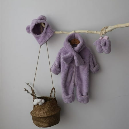 

Gubotare Rompers For Baby Boys Baby Girl Boy Crewneck Sweatshirt Romper Long Sleeve Rainbow Pullover Sweater Top Warm Fall Winter Clothes Purple 18-24 Months