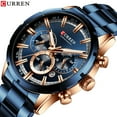 thumbnail image 3 of CURREN 8355 Luxury  Business Quartz Men Watch 3ATM Waterproof Large Case Big Dial Luminous Wrist Watch Calendar Minute Second Chronograph 24-hours Three Sub-Dials Wristwatch with Alloy Strap Ba, 3 of 7