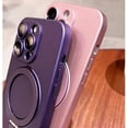 thumbnail image 5 of Magnetic Ring Case for iPhone 13 Pro Case Kickstand Built-in Camera Lens Protector Compatible with MagSafe Matte Soft Phone Case for 13 Pro 6.1" - Purple, 5 of 10