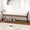 White, variant on COZY ROOT Modern Chenille Entryway Bench, Upholstered End of Bed Bench with Arms Classic Bedroom Ottoman Bench with Metal Legs Elegant Footstool for Entrance Living Room, White