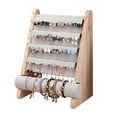 thumbnail image 4 of Wood Ear Organizer Stand - Classy Ear Holder/Watch Bangle Display Storage/Large Ears /Removable Wooden Jewelry Showcase StyleA-2, 4 of 8
