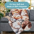 thumbnail image 2 of Kuscheln Adorable Kitten Throw Blanket, Soft and Warm Kitten Blanket - Ideal Cat Themed Throw Blanket for Cat Lovers - Cozy Blanket for Couch, Home or Travel, 2 of 6