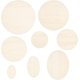 thumbnail image 1 of Juego de 8 bases para cestas de ratán, 8 estilos diferentes, redondas/ovaladas, de madera, de caña y mimbre, con orificios pretaladrados de 3 mm., 1 of 6