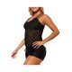 thumbnail image 4 of VISgogo Traje de baño conservador de dos piezas para mujer, tops de chaleco de playa transparentes con correa de espagueti + pantalones cortos de natación de cintura alta VISgogo moda, 4 of 6