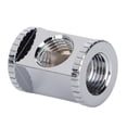 thumbnail image 1 of BDT-3T Brass T Block Fitting, Female G1/4in Thread, Easy to Install, Electroplated , Approx. 29mm Length, Approx. 22mm Diameter, Separates or Merges Liquid Flows, for, 1 of 8