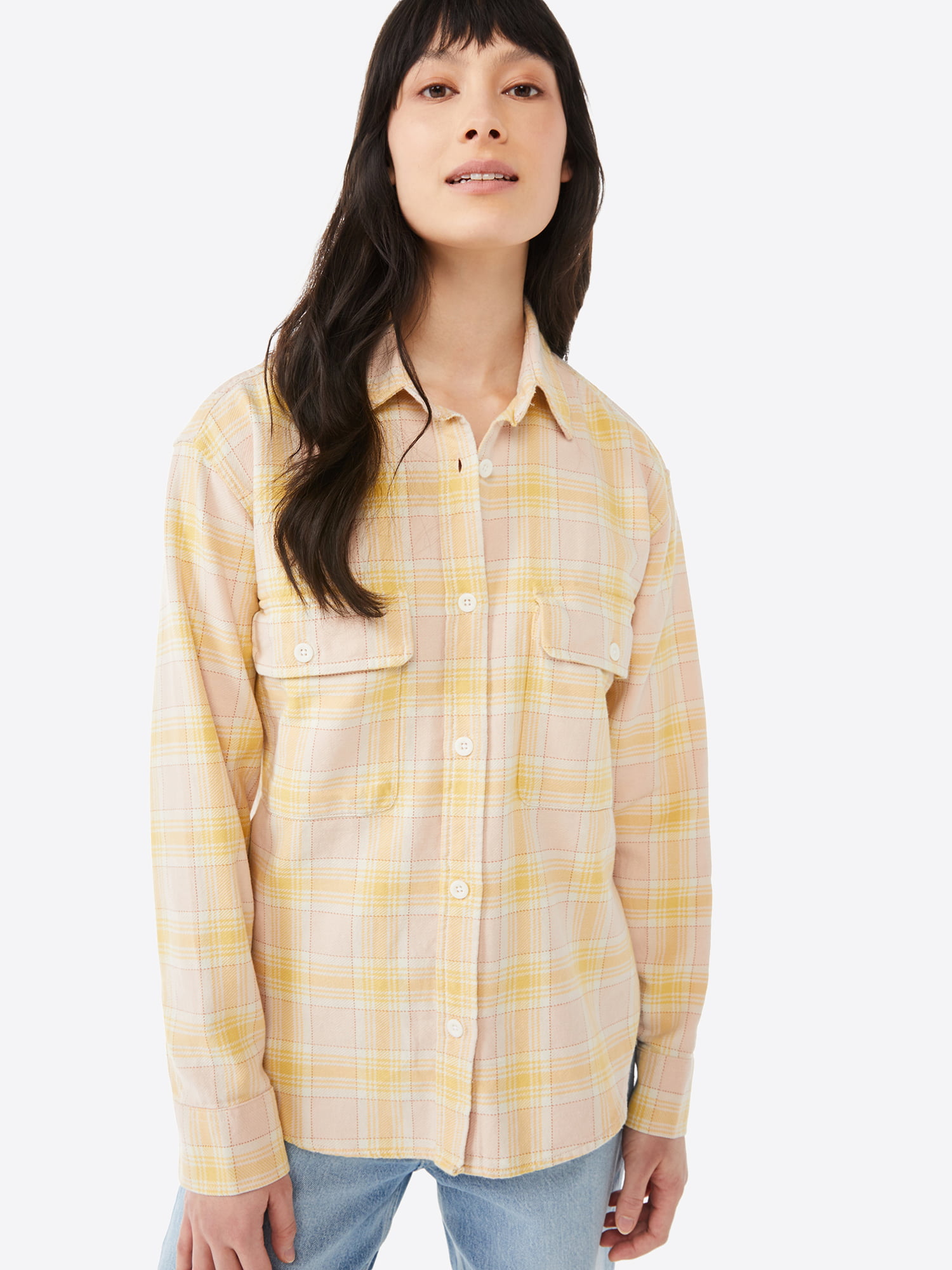 Creatable World Doll Yellow Plaid Long Sleeve Shirt Top Clothes Fashions 