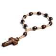 thumbnail image 2 of Catholic Rosary Bracelet Mini Wood Beads Finger Rosaries Communion Party Favors, 2 of 5