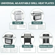 Unicook Set of 3 Gas Grill Heat Plates, Adjustable Heat Plate Shield Heat Tent, Porcelain Grill Burner Cover, BBQ Gas Grill Replacement Parts