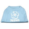 thumbnail image 1 of Aloha Flower Screen Print Shirt Baby Blue Sm (10), 1 of 1