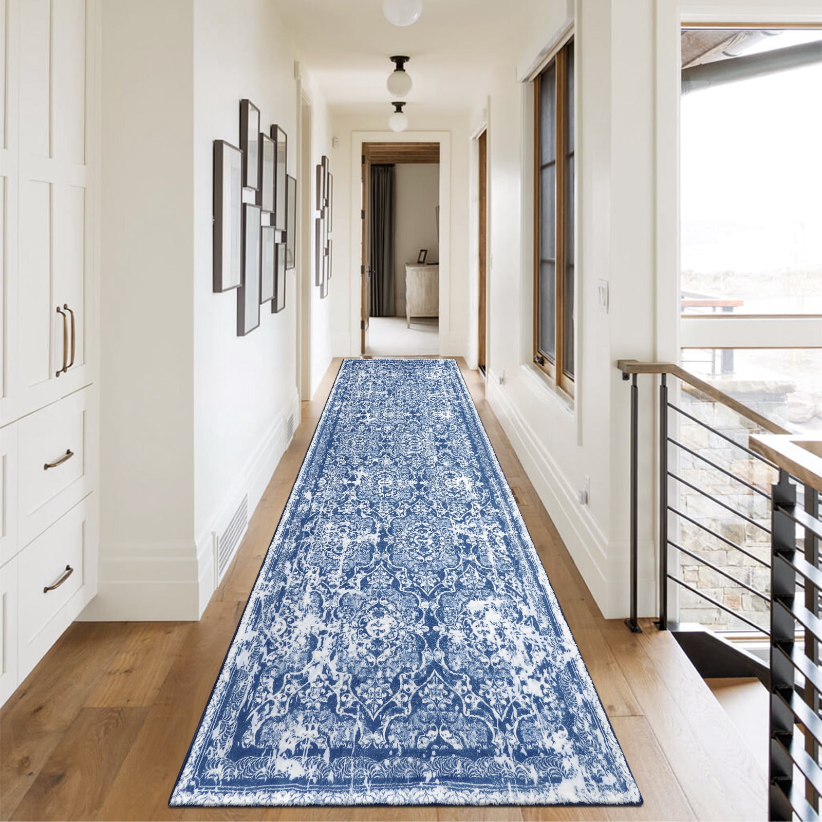 Boho Runner Rug, Non Slip Washable Shaggy Soft Carpet Area Rug for Hallways Entryway Bedroom