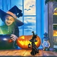 thumbnail image 5 of Halloween Decorations Witch Statue with Lantern,Resin Hell Messenger Witch Statue with LED Lantern,Faceless Scary Vintage Witch Figurine,Halloween Ghost Statue for Garden Sculptures Home Party Decor, 5 of 9