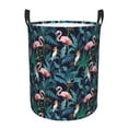 thumbnail image 2 of Uemuo Flamingos And Birds Pattern Circular Laundry Hamper Basket with handles,Collapsible laundry basket,Large capacity laundry hamper,Laundry Organizer-, 2 of 8