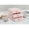 thumbnail image 3 of iDesign BPA-Free Plastic 3-Drawer Vanity Organizer - 6.5" x 6.5" x 6.5", Pink, 3 of 6