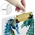 thumbnail image 4 of FMSHPON Seahorse Watercolor Blue Ocean Sea Clipboard Hardboard Wood Nursing Clip Board and Pull for Standard A4 Letter 13x9 inches, 4 of 8