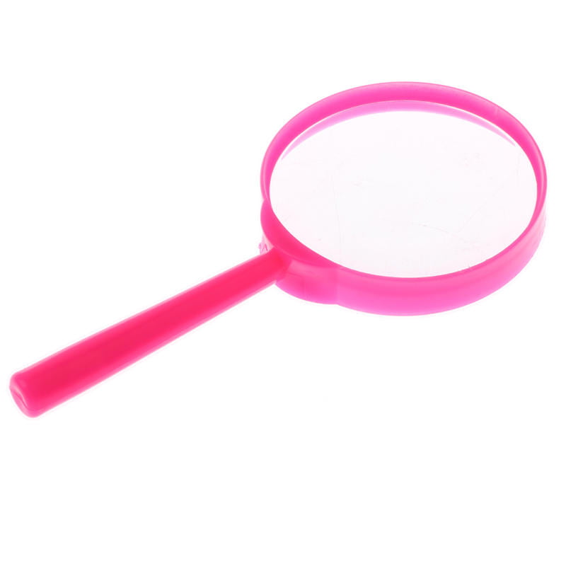 HONYGE L-Ying Handheld Magnifying Glass 5 Times HD Old Man Reading Book Reading Students Explore Nature 100mm