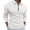 White, variant on IROINNID Mens Pullover Shirts Long Sleeve Solid Turndown Pullover Zipper Autumn And Winter Blouse,Gray