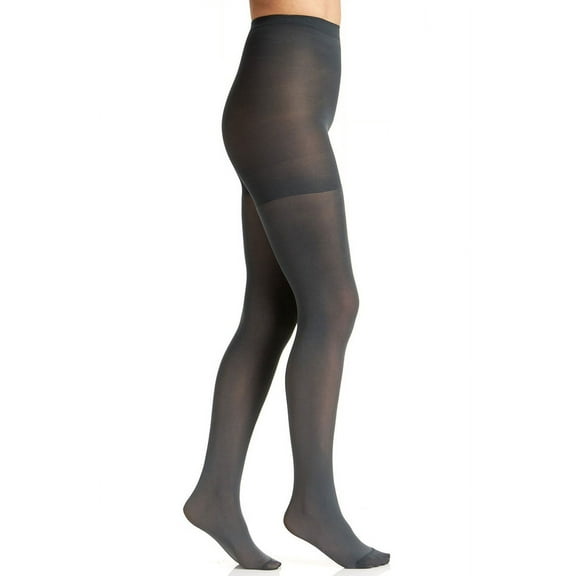 Women's Berkshire 4741 Luxe Opaque Tights with Control Top (Dark Grey M)