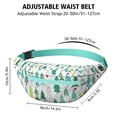 thumbnail image 3 of Fanny Pack Green Christmas Tree Pattern Waist Pack Bag,Running Cross Bag,Waterproof Large Fanny Packs for Women Men for Travel Running Hiking Cycling, 3 of 6