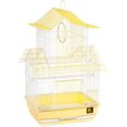 thumbnail image 2 of HomeStock Rustic Retreat Bird Cage with Natural Wood Accents, Durable Metal Construction, Spacious Interior, and Comfortable Features for Birds' Yellow, 2 of 5