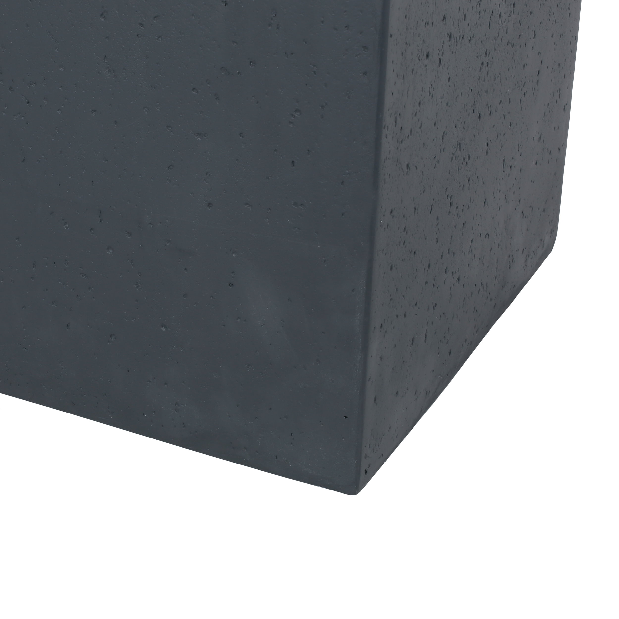 Mayfair Lightweight Concrete Outdoor Tank Holder Side Table, Dark Gray