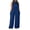 Navy, variant on Qiopertar Women Casual Jumpsuits Sleeveless Wide Leg Rompers Loose One-Piece Solid Color Summer Formal Party Vacation Attractive, Dark Gray M