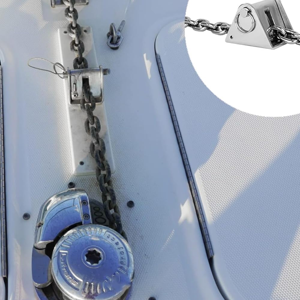 ABCISI 316 Stainless Steel Anchor and Chain Lock Stopper Bracket for 5/16" Chains or Shackles up to 70 lbs, Marine Yacht Kayak Parts Accessories