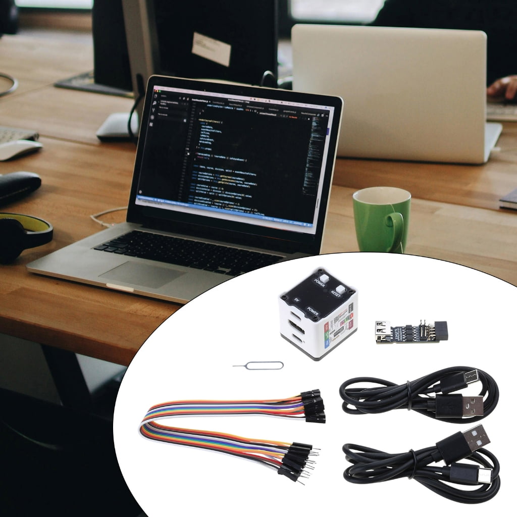 Small KVM Remote Server Management Device With Video Captures USB2.0 Port 100Mbps Ethernet Memory Slot and Display