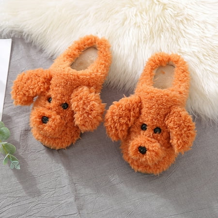 

Unisex Cute Teddy Animal Warm Slippers House Slippers with Memory Foam Sole Cozy Soft Fleece Plush Home Slippers Indoor Outdoor for Womens Mens