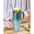 thumbnail image 5 of Gpeng 40 oz Tumbler with Handle, Water Bottles with Straw Lid, Aquamarine, 5 of 8