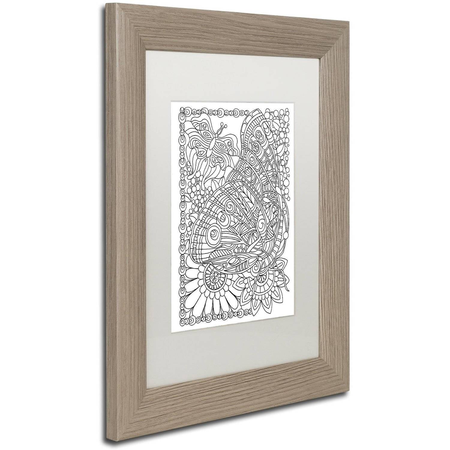 Trademark Fine Art "Beautiful Butterfly" Canvas Art by Kathy G. Ahrens, White Matte, Birch Frame