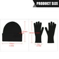 thumbnail image 3 of 3Pieces Winter Accessory Set Soft Knit Hat Scarf Gloves Knitwear For Adults And Teens Unisex School and Casual Outfit, 3 of 8