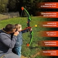 thumbnail image 2 of Toyvelt Bow and Arrow Set for Kids -Light Up Archery Toy Set -Includes 6 Suction Cup Arrows, Target & Quiver - Green 2 Pack, 2 of 6