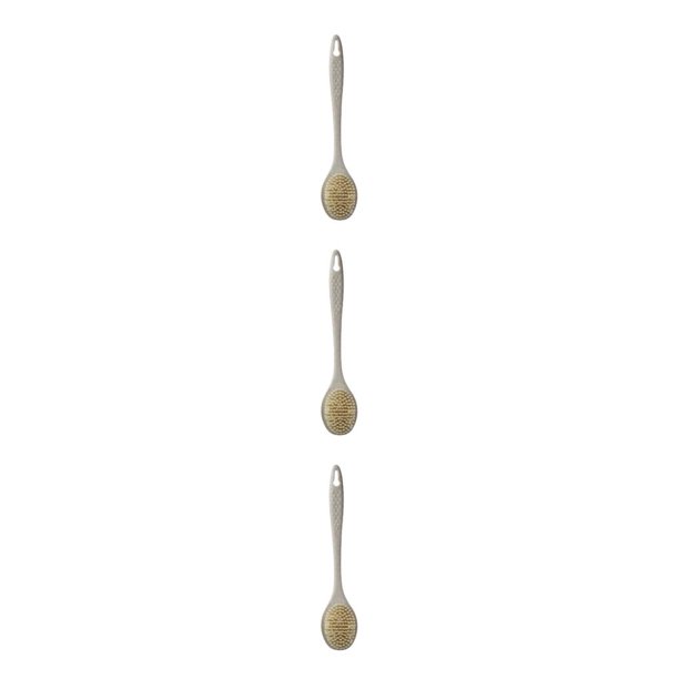 Cateissary Cepillo de baño Reemplazo colgante Mango largo Ergonómico Degradable Home Hotel Shower Back Scrubber Herramienta de limpieza Beige Type1 NO1