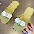 thumbnail image 5 of Yuanlong Womens Flip Flops Bow Decoration Thong Sandals Casual Summer Comfortable Beach Everyday Footwear, 5 of 6