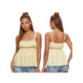 thumbnail image 2 of LMLYSoH Women's Babydoll Tank Tops Stylish Lace Trim Solid Color Loose Hem Square Neck Spaghetti Strap Sleeveless Camisoles, 2 of 9